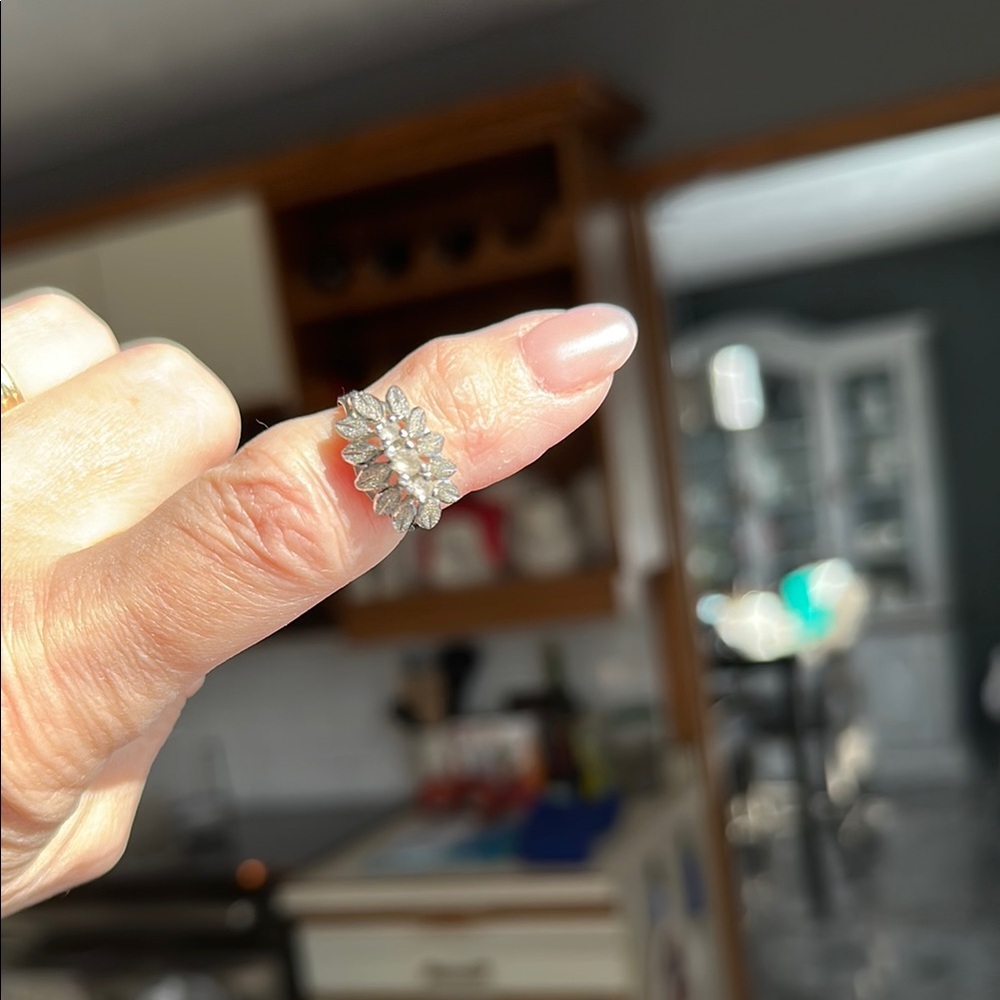 Silver Wide Band Ring with Two-Tone Inlay
